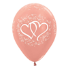 Ballon Verstrengelde harten Rosé Goud Metallic (1st)